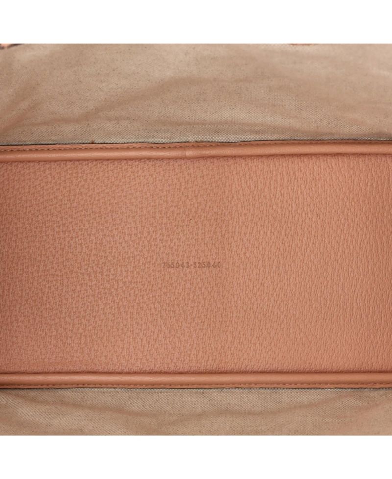 Small Ophidia Top Handle Tote Coated Canvas with Leather