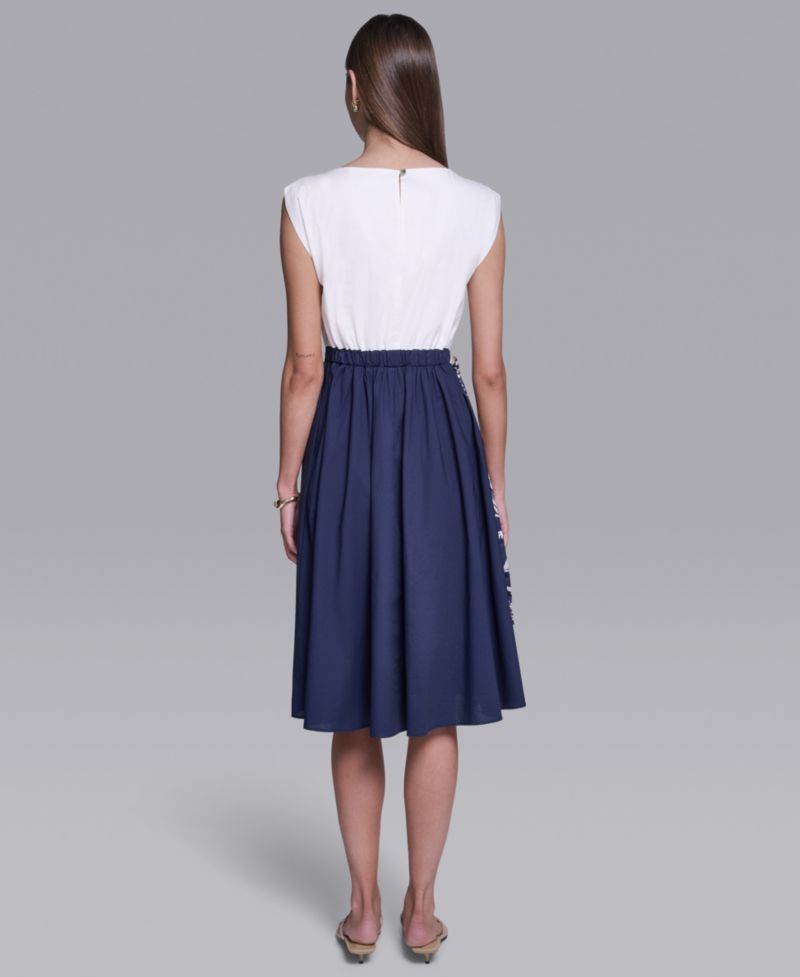 Women's Sleeveless Boat Neck Dress