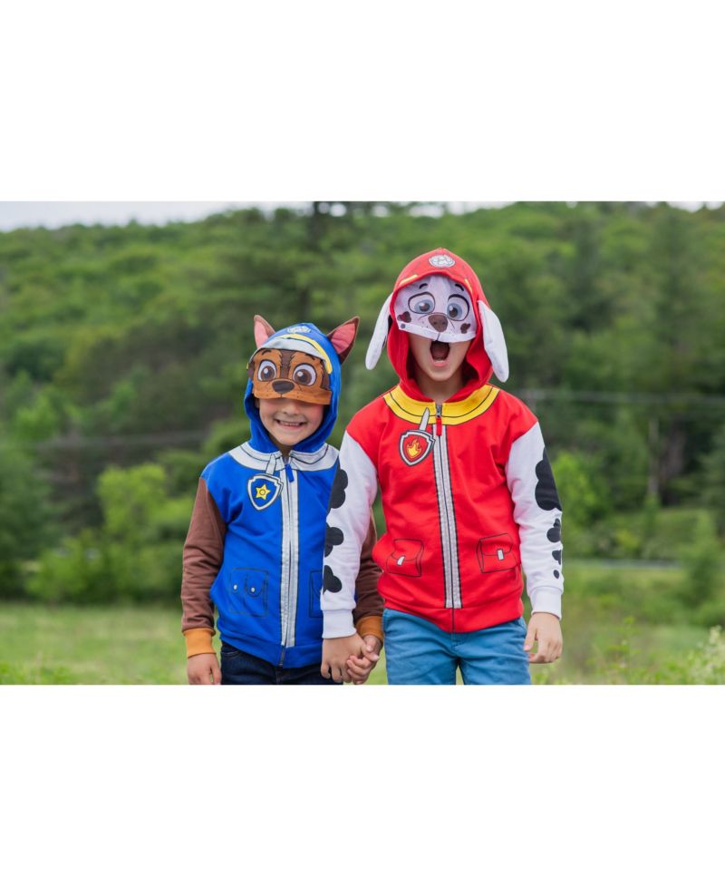 Toddler Boys Rubble Chase Skye Fleece Zip Up Pullover Hoodie to