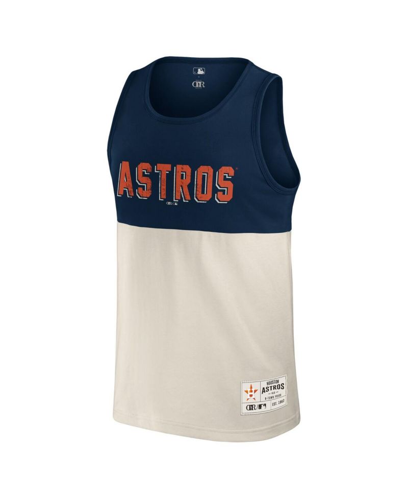 Darius Rucker Collection by Men's Navy/Cream Houston Astros Color Block Tank Top