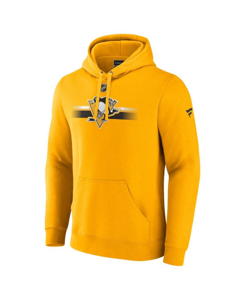 Men's Gold Pittsburgh Penguins Authentic Pro Secondary Pullover Hoodie