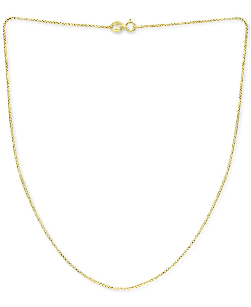 Box Link 18"-30" Chain Necklace in In Sterling Silver