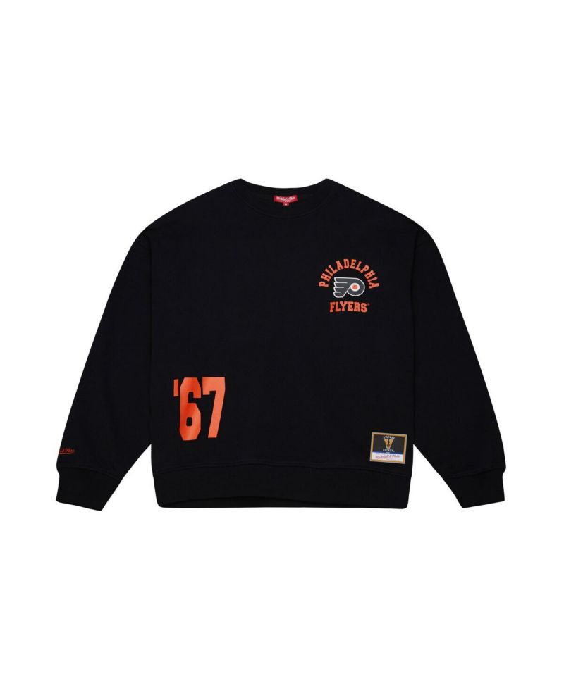 Women's Black Philadelphia Flyers Vintage Crewneck Sweatshirt