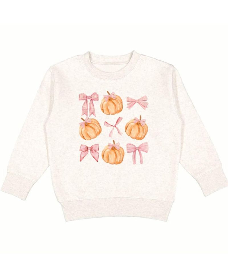 Little and Big Girls Coquette Pumpkin Sweatshirt