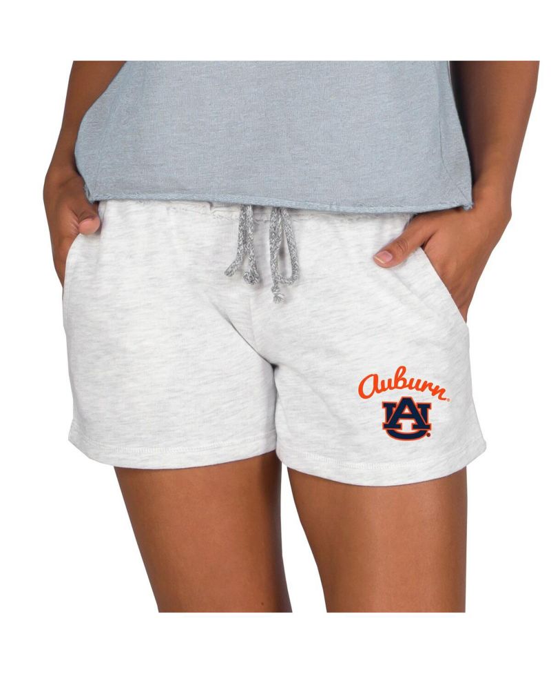 Women's Ash Auburn Tigers Mainstream French Terry Tri-Blend Shorts