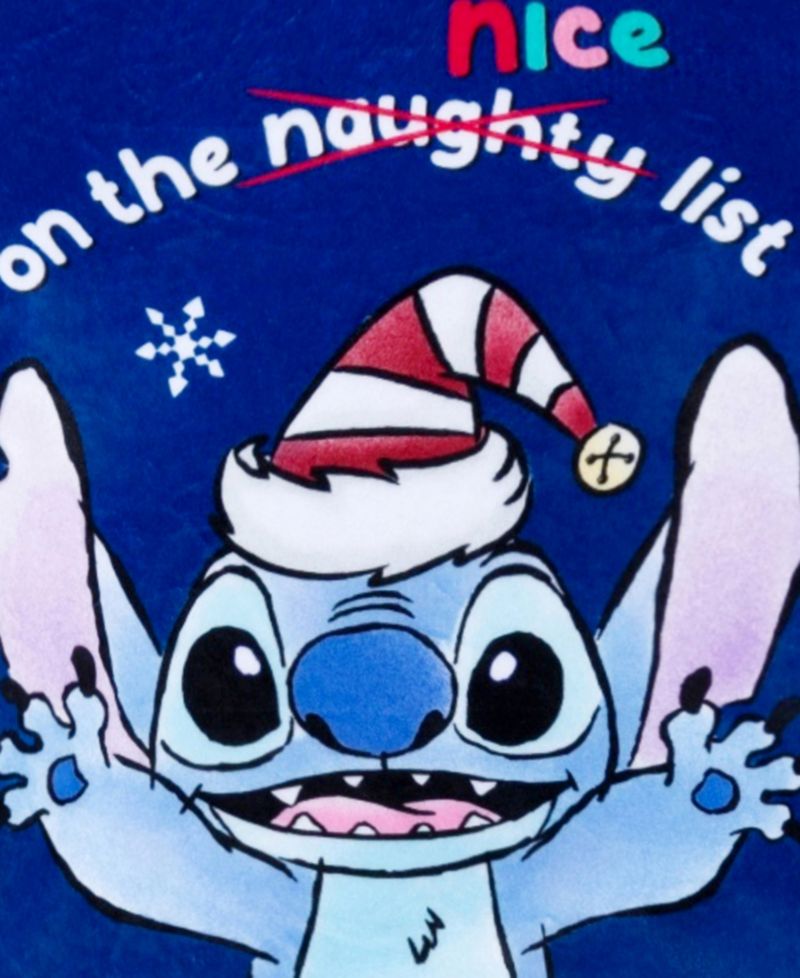 Girls' 4-10 Nice List Lilo and Stitch Holiday Long-Sleeve Pajamas, 2-Piece Set