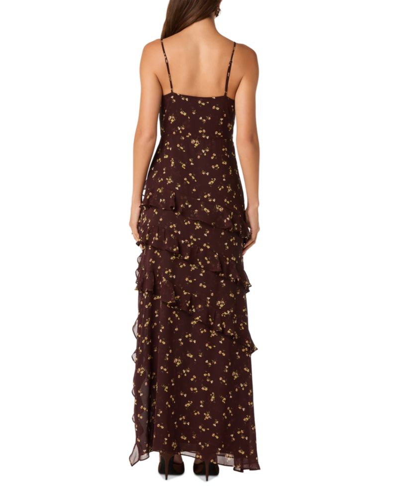 Women's Abriella Floral Ruffle Wedding Guest Maxi Dress