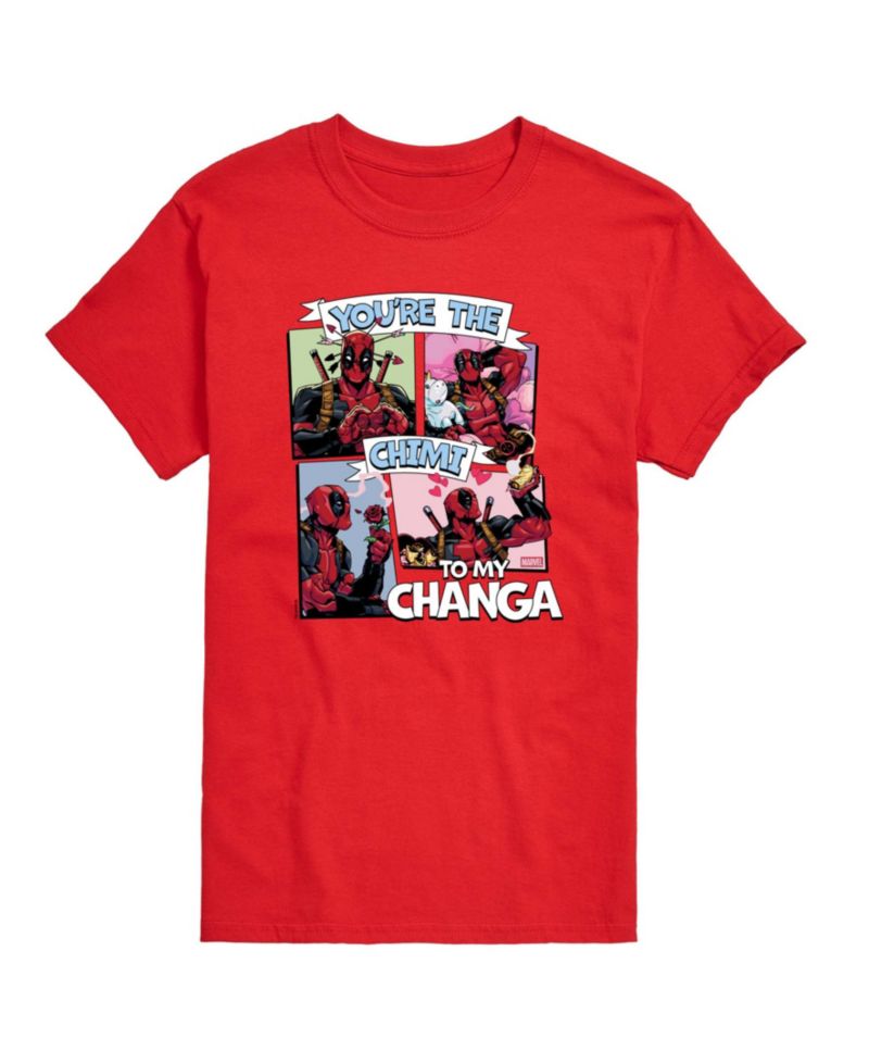 Men's Deadpool Chimichanga Printed Short-Sleeve Graphic T-Shirt