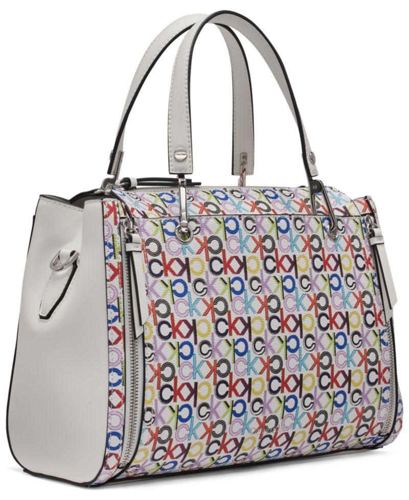Garnet Signature Triple Compartment Top Zipper Satchel