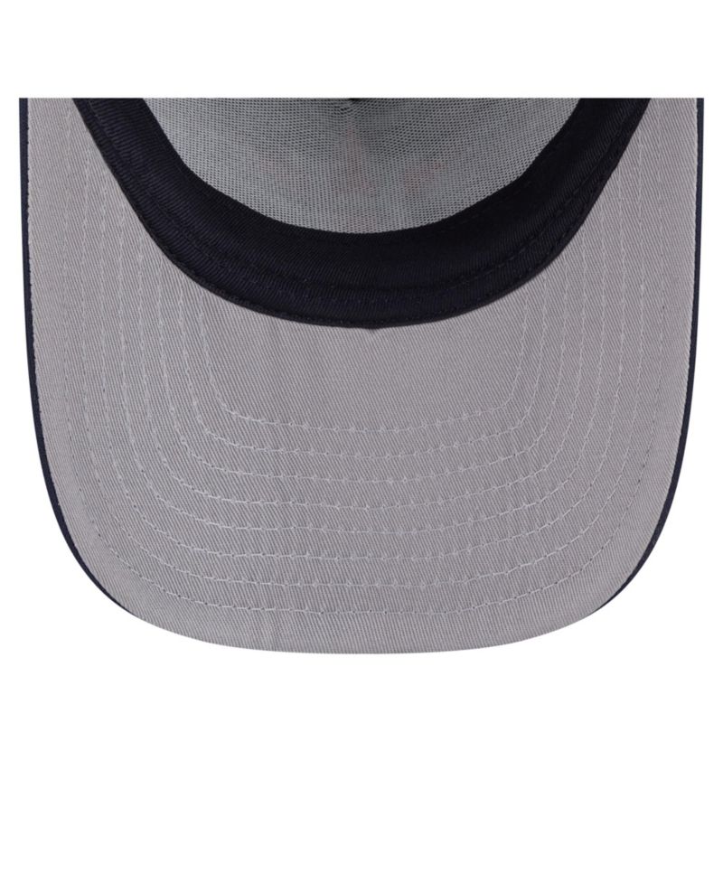 Men's Navy Houston Astros Worn A-Frame 9FIFTY Trucker Snapback Hat