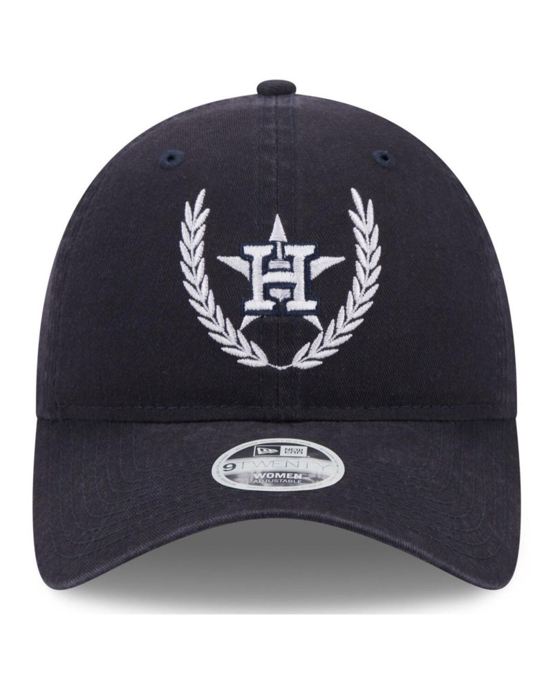 Women's Navy Houston Astros Leaves 9TWENTY Adjustable Hat