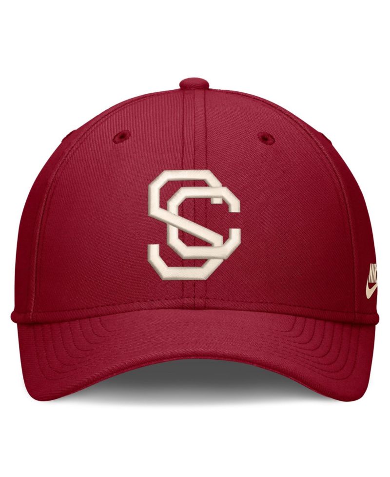 Men's Cardinal USC Trojans Dri-FIT Vintage Rise Swooshflex Flex Hat