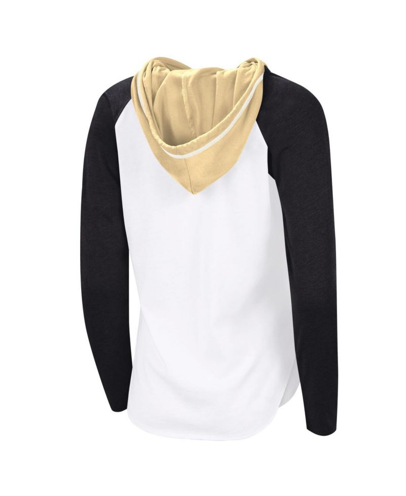 Women's White Vegas Golden Knights VIP Raglan Long Sleeve Hoodie T-Shirt