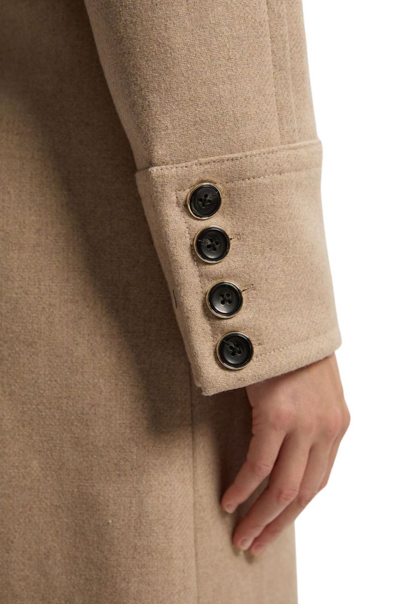 Women's Wool Tailored Belted Midi Coat