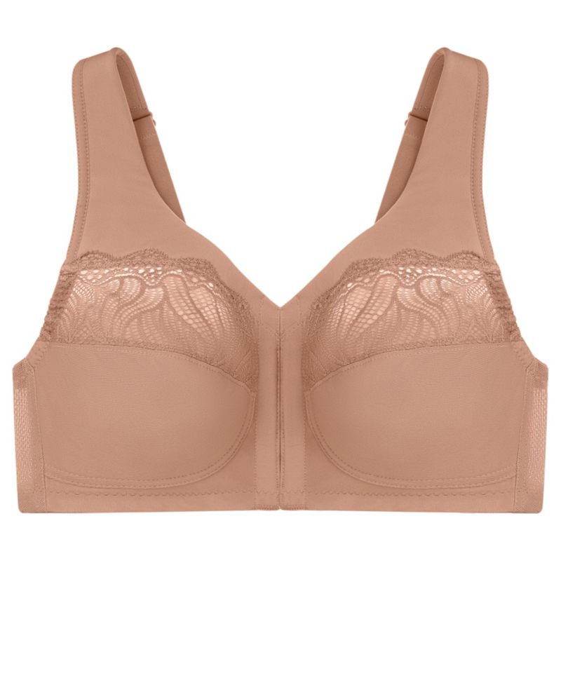Plus Size Full Figure Magiclift Natural Shape Front Closure Wirefree Bra 1210