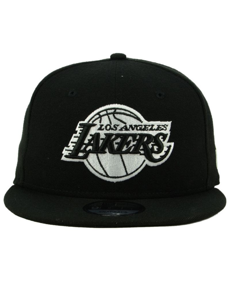 Los Angeles Lakers Black White 9FIFTY Snapback Cap