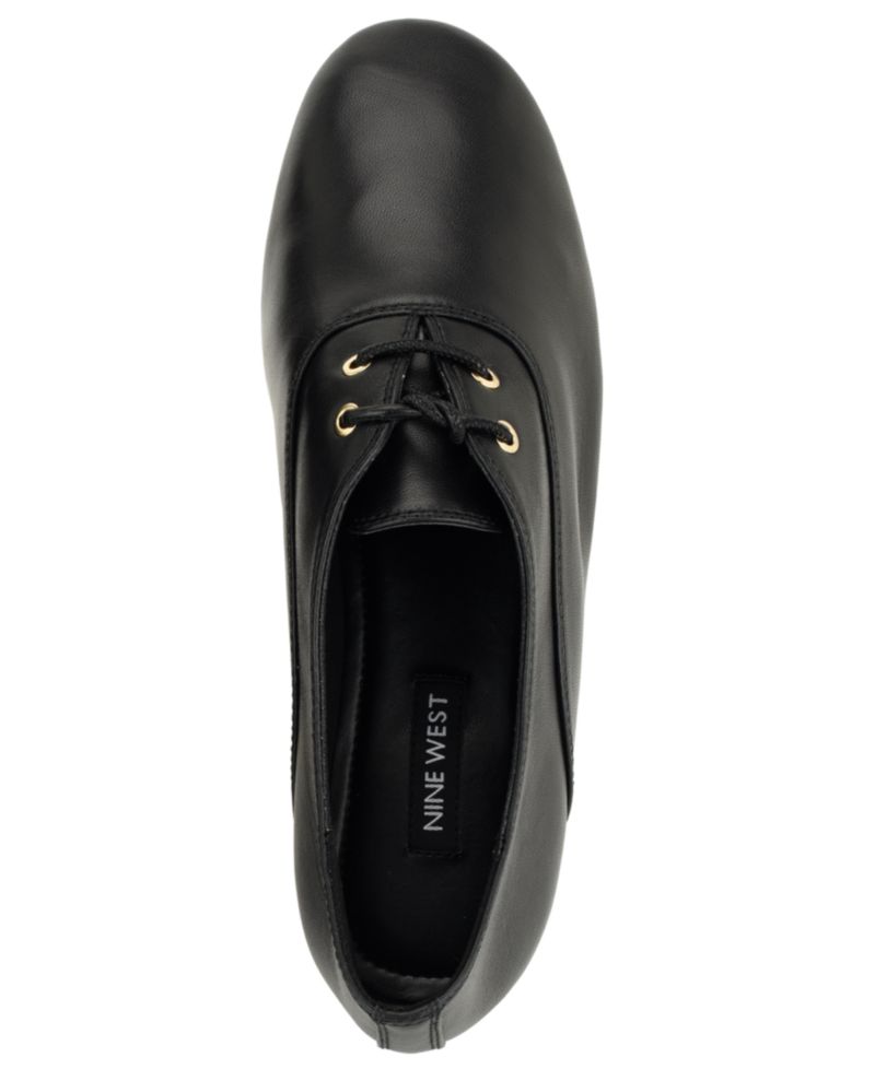 Women's Jazzy Leather Lace-up Oxford Flats