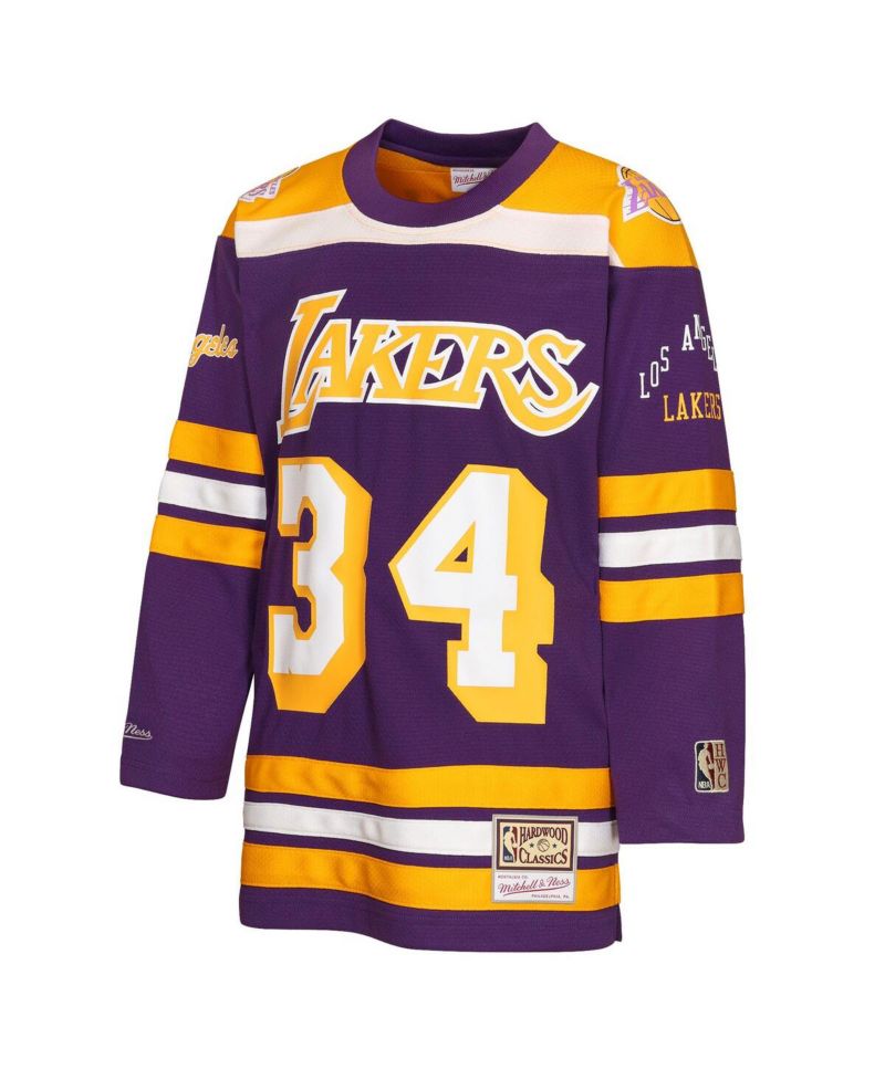 Big Boys and Girls Shaquille O'Neal Purple Los Angeles Lakers Maxxed Out 2.0 Fashion Hockey Jersey