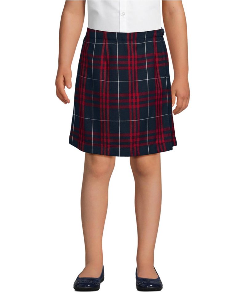 Big Girls Plaid A Line Tab Skort Top of Knee