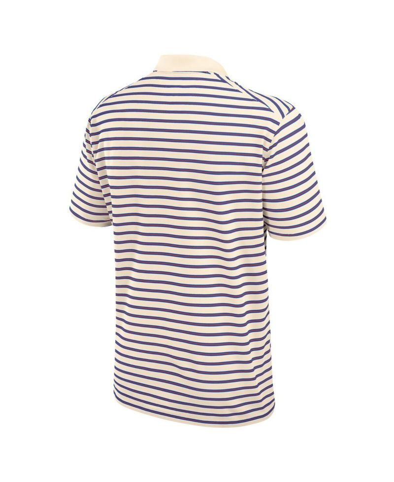 Jordan Men's Tan/Royal Florida Gators Striped Primary Logo Performance Polo Shirt