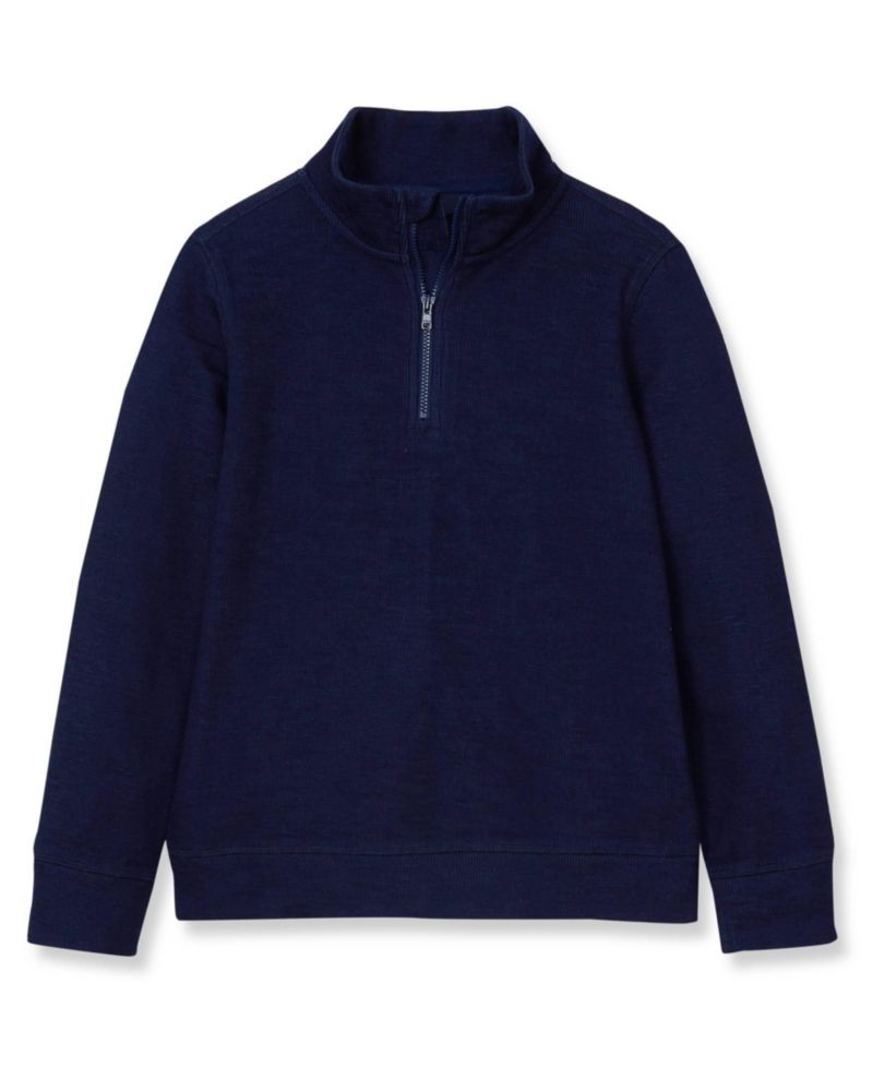 Boys Quarter Zip Slub Sweater
