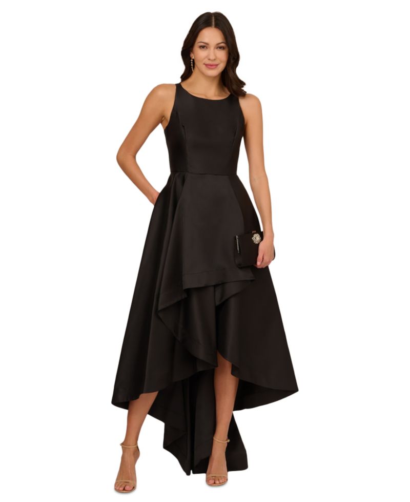 Women's High-Low Mikado Sleeveless Gown