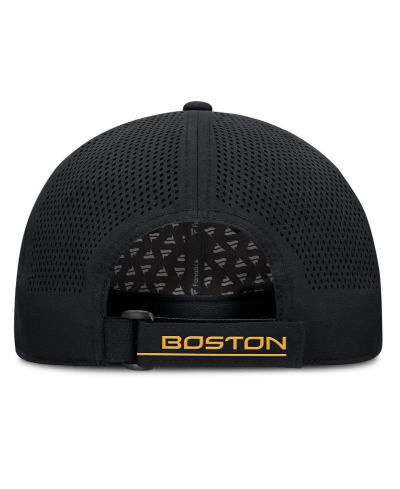 Men's Black Boston Bruins Driver Adjustable Hat