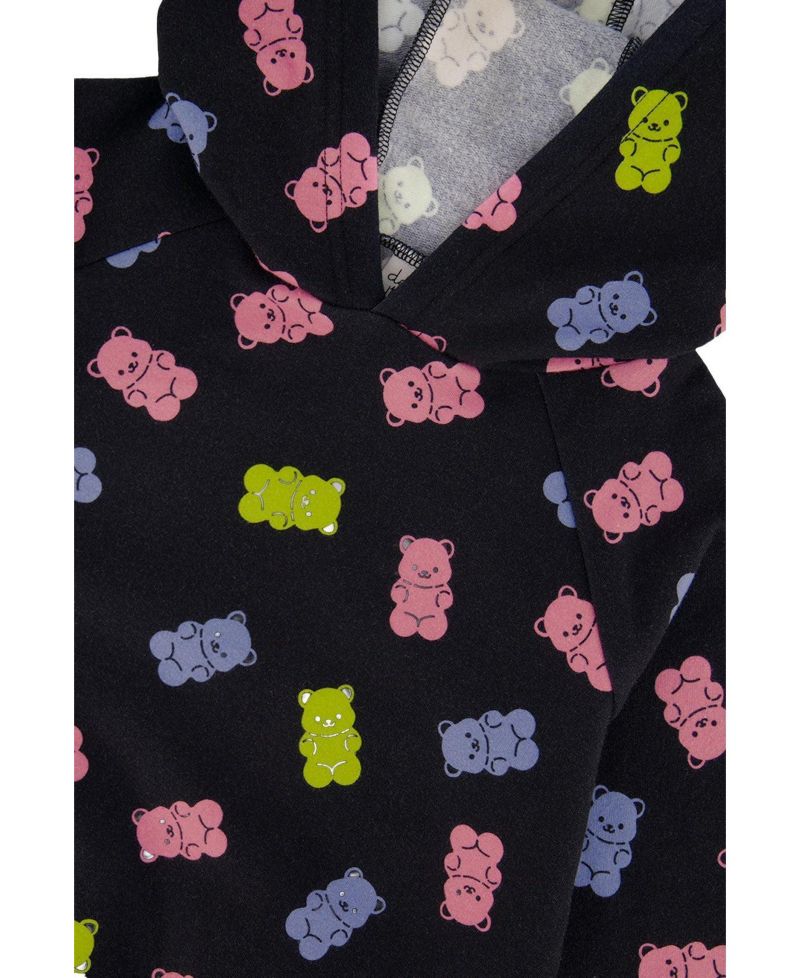 Little and Big Girl 6-12 Printed Hoodie Gummy Bears