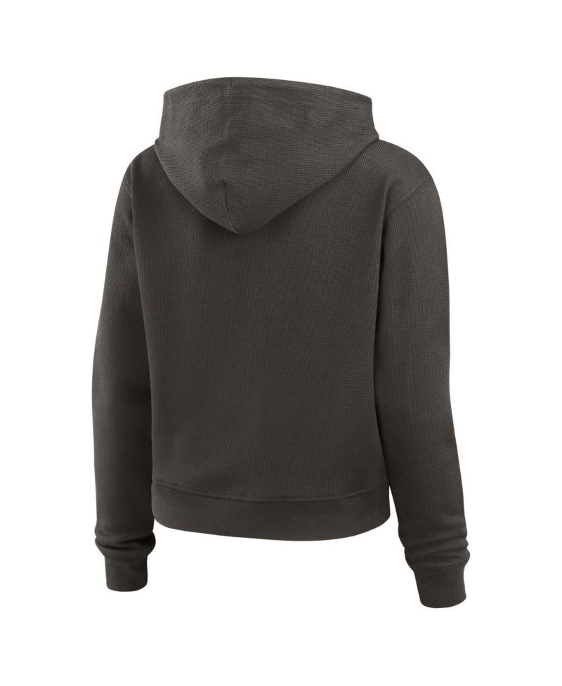 Women's Pewter Tampa Bay Buccaneers Waffle Hoodie Pullover Top