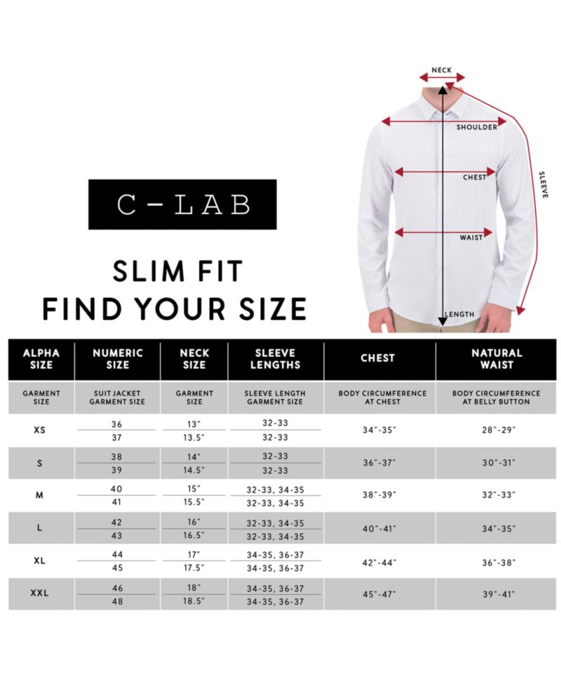 Men's Slim-Fit Motif-Print Dress Shirt