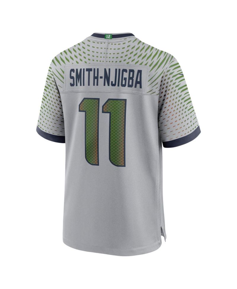 Men's Jaxon Smith-Njigba Wolf Gray Seattle Seahawks 2025 Rivalries Collection Game Jersey