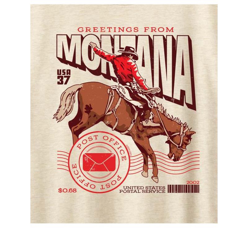 Montana Stamp Plus Size Graphic T-Shirt