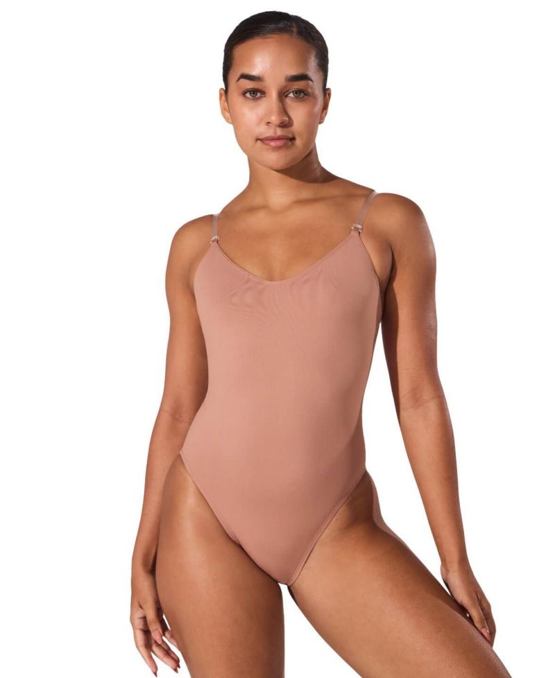 Women's Camisole Leotard w/ Clear Transition Straps