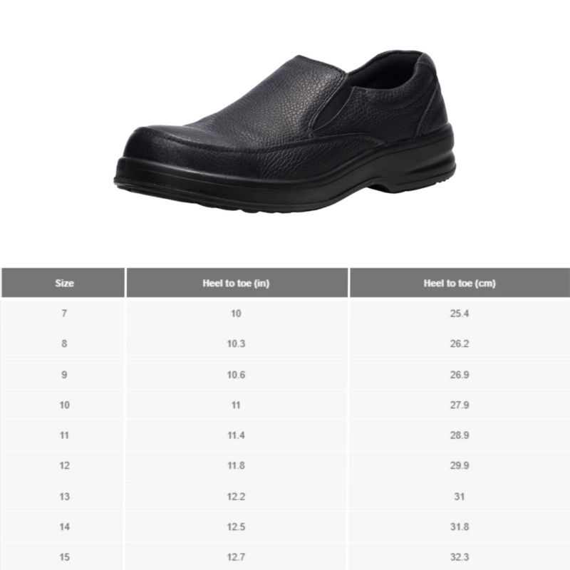 Men's Arbete Work Shoes | Slip Resistant Genuine Leather | Non Slip Loafers | All Day Comfort | Easy Slip On