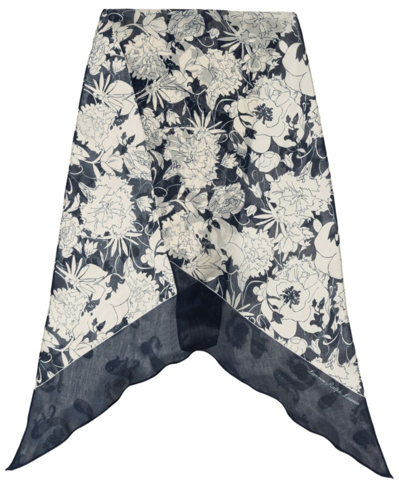 Bias Ends Floral Oblong Scarf