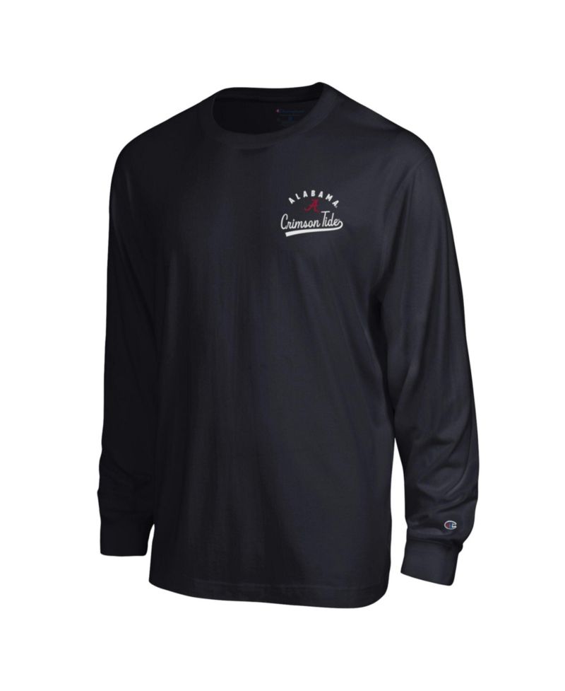 Men's Black Alabama Crimson Tide Laminated All-Star Long Sleeve T-Shirt