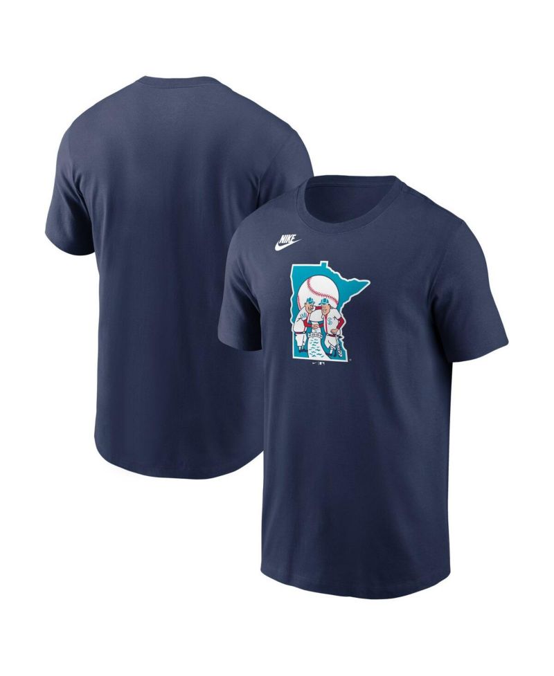 Men's Navy Minnesota Twins Cooperstown Collection Team Logo T-Shirt