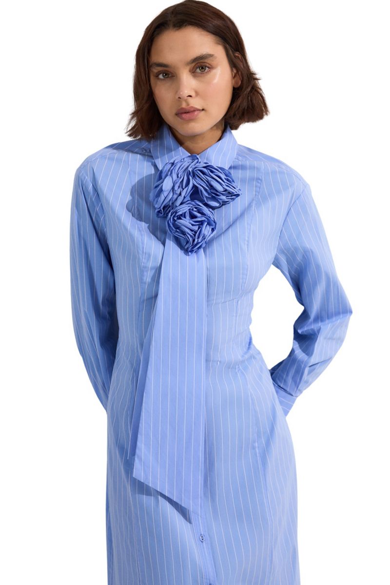 Women's Woven Shirt Midi Dress