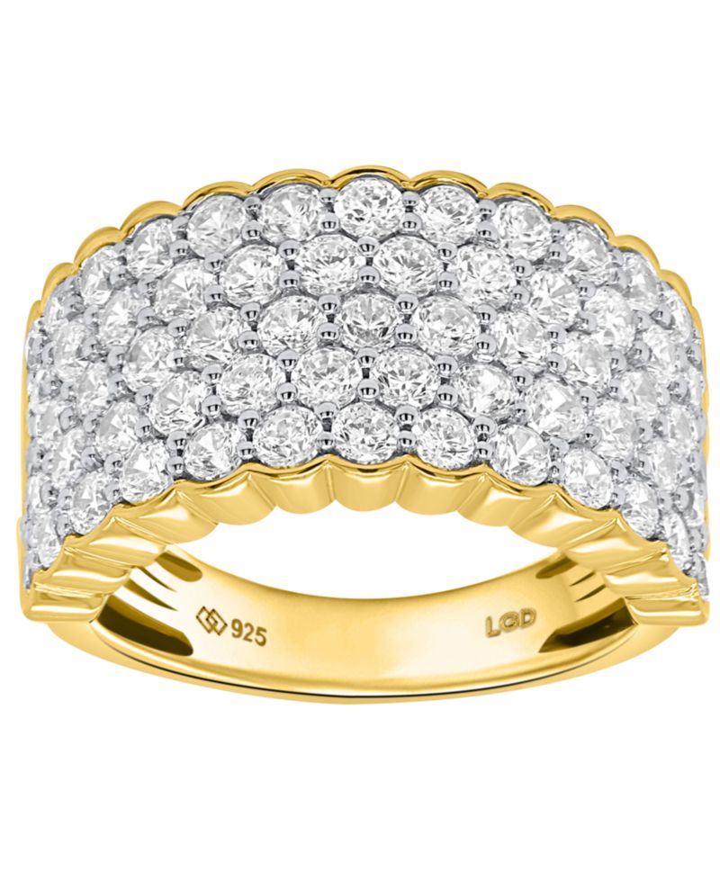 Lab-Grown Diamond Ring (3.ct. t.w.) in 14k Gold Plated Sterling Silver
