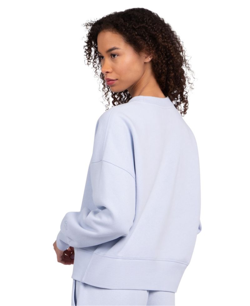 Women's Blue Washington Capitals Boxy Cropped Sweatshirt