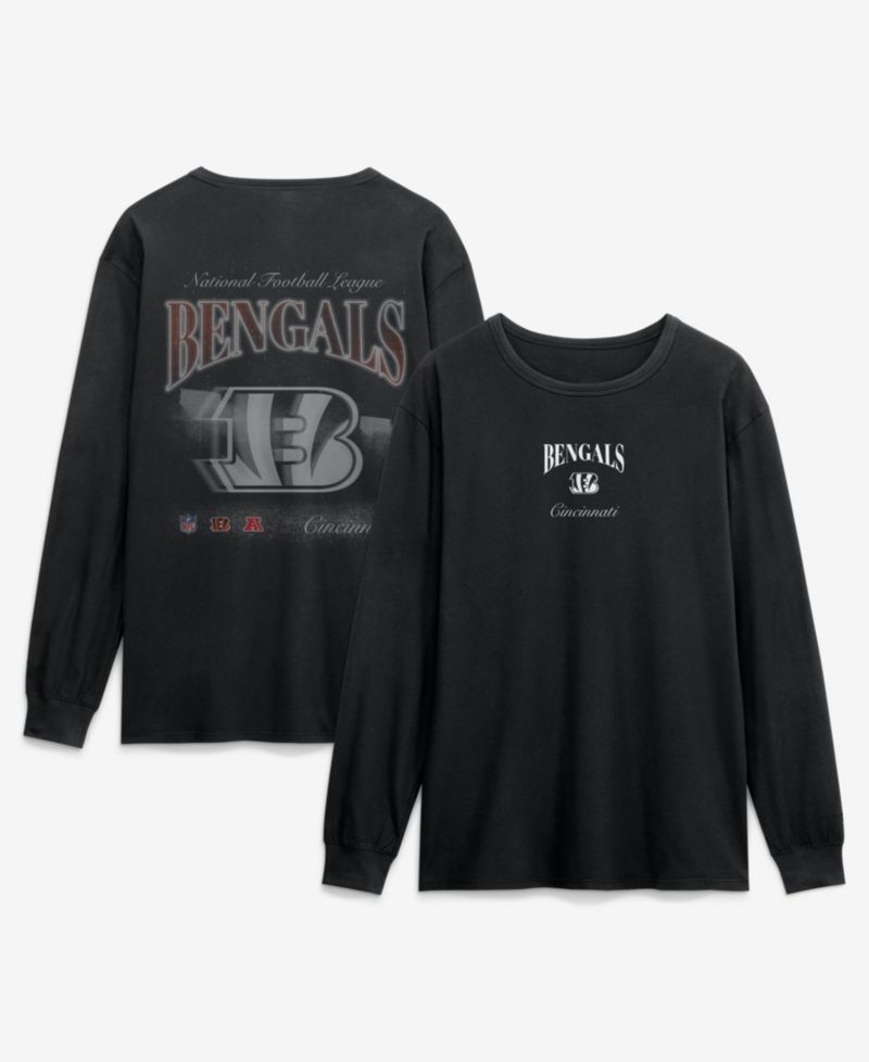 Men's Black Cincinnati Bengals Midnight Falls Long Sleeve T-Shirt