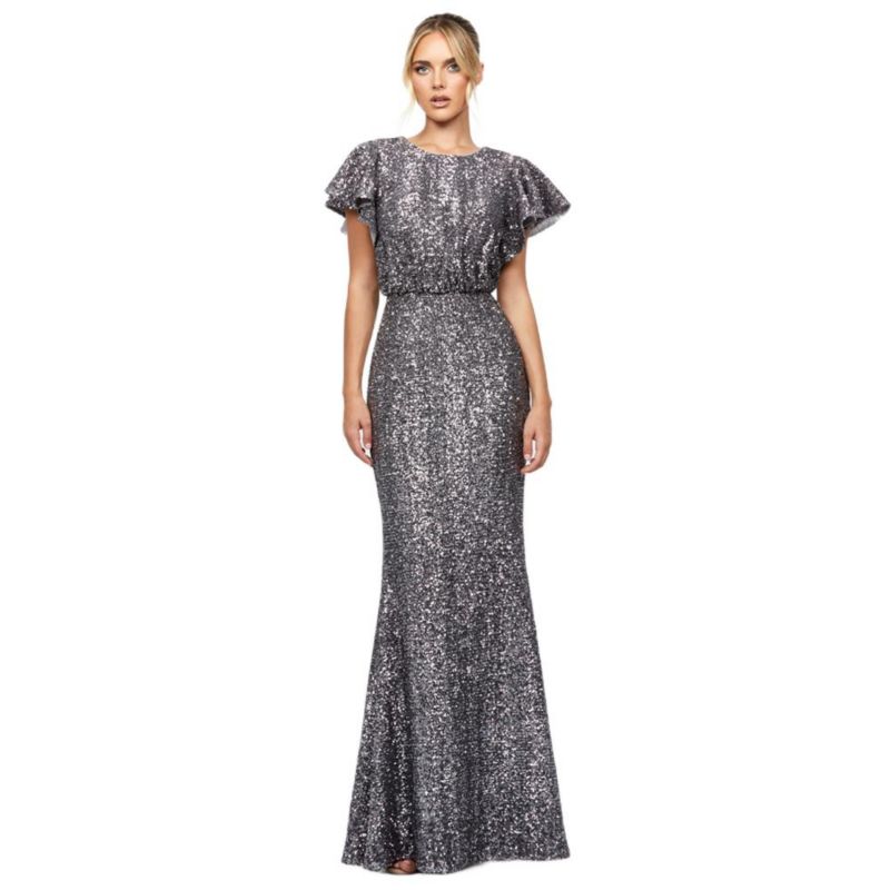 Women's Teresa Flutter Sleeve Gown
