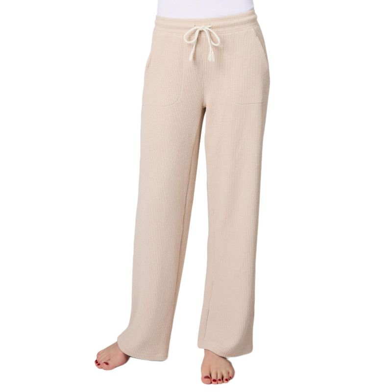 Women's Ripple Knit Long Wide Leg Pant