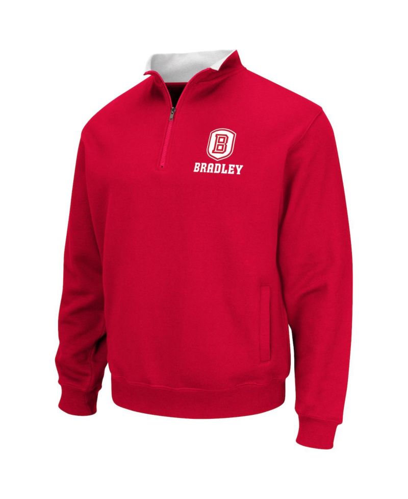 Men's Red Bradley Braves Tortugas Quarter-Zip Sweatshirt