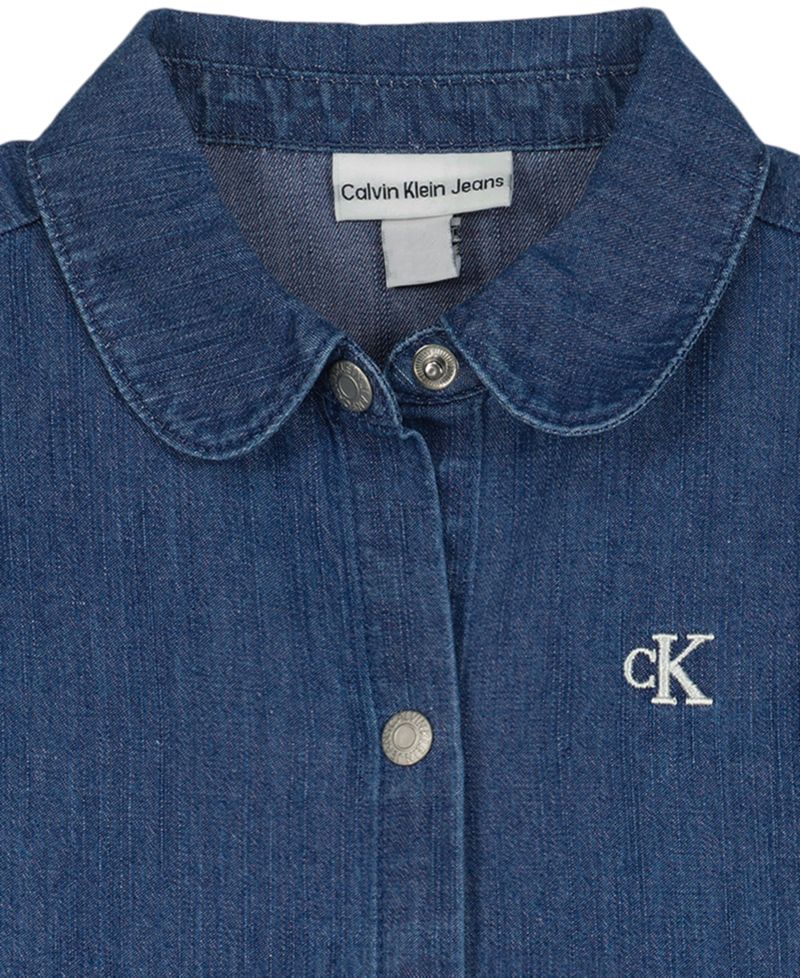 Toddler Girls' 2T-6X Collared Denim Button-Front Dress