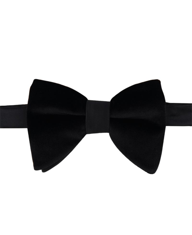 Men's Oversized Velvet Solid Bow Tie
