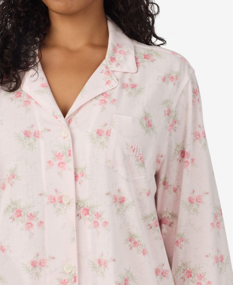 Women's Plus Size 3/4-Sleeve Pajama Set