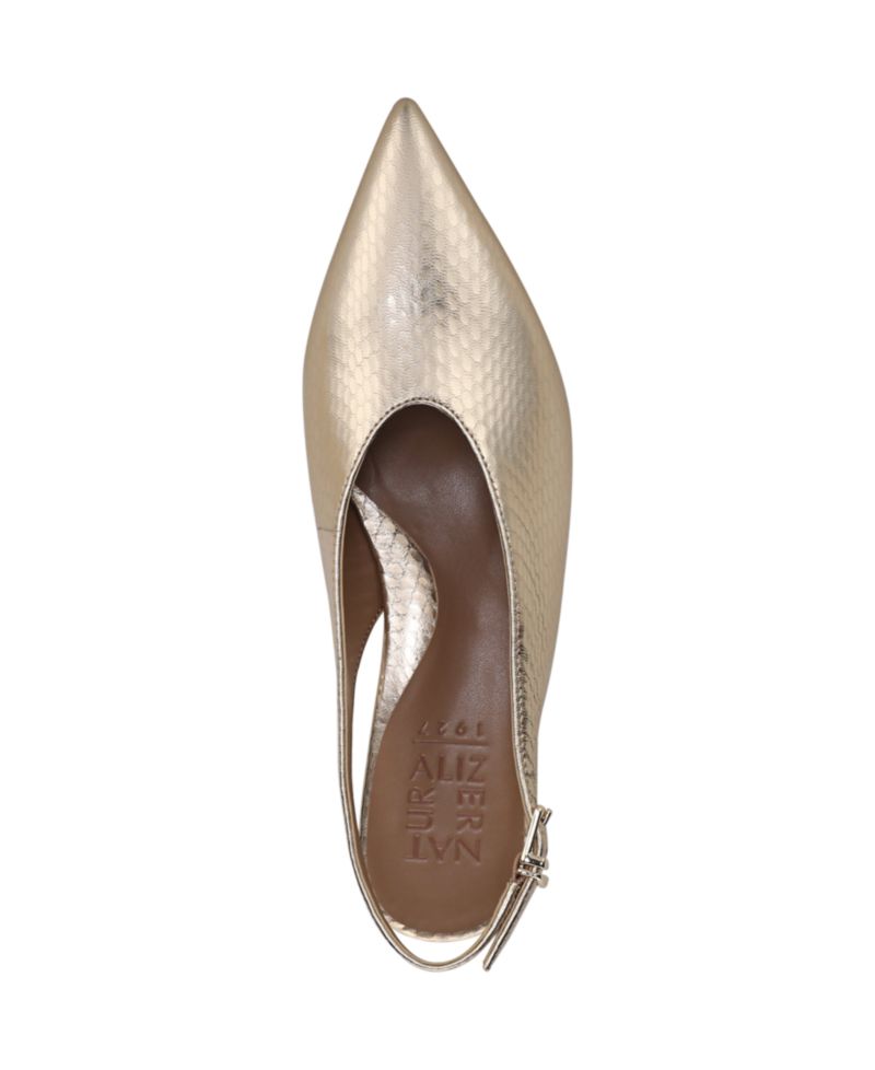 Women's Nicolette Pointed Toe Kitten Heel Slingback Pumps