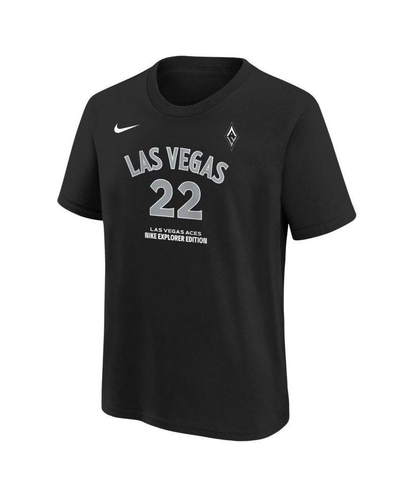 Big Boys and Girls A'ja Wilson Black Las Vegas Aces Explorer Edition Name & Number T-Shirt