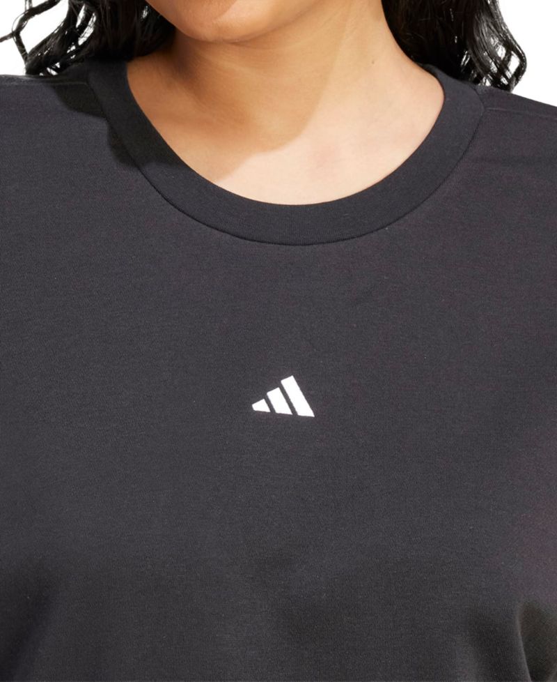 Plus Size Essentials Small-Logo Fleece Sweatshirt